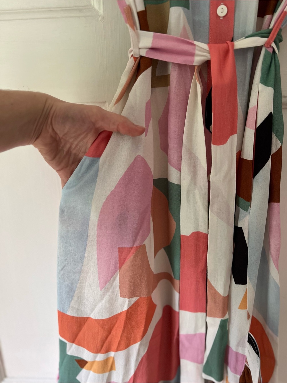 Anthropologie x Corey Lynn Calter | Abstract Print Midi Dress | Multicolored, XS - Picture 5 of 7